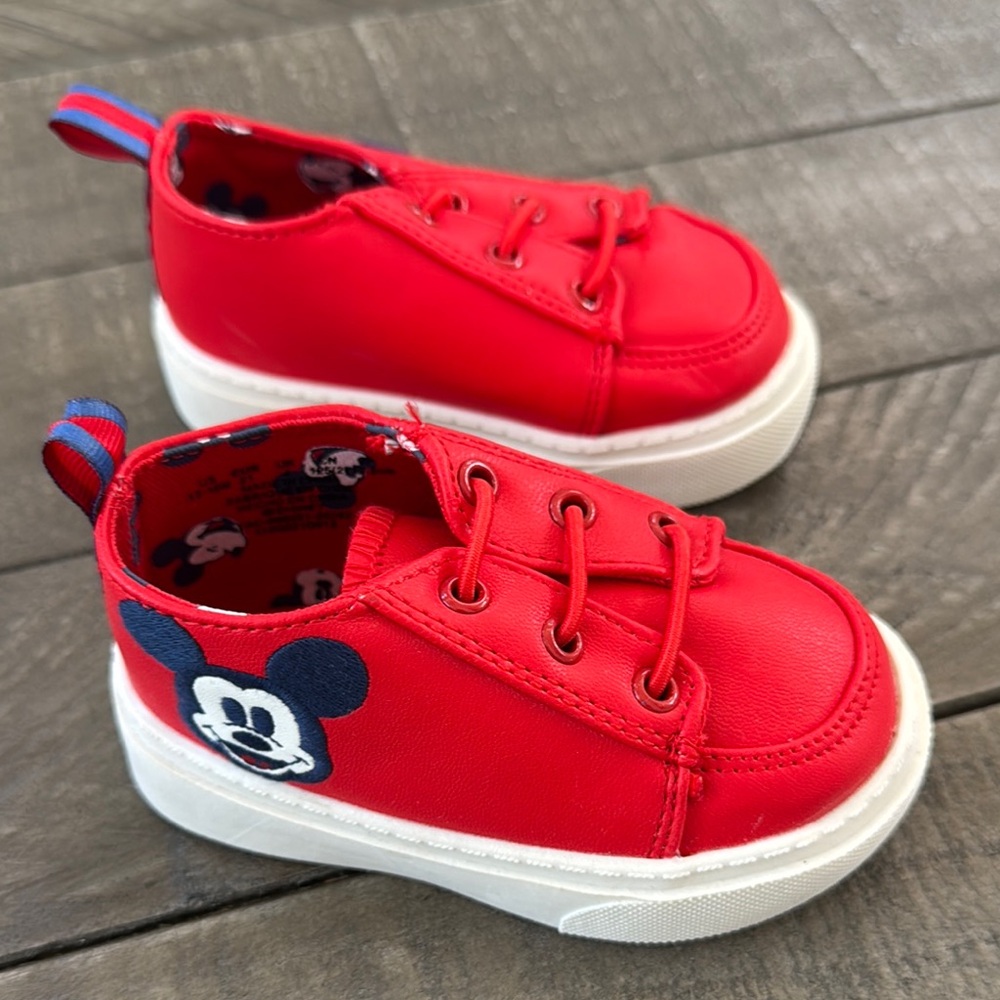 (2 for $10) Disney Red and Blue Mickey Mouse Sneakers